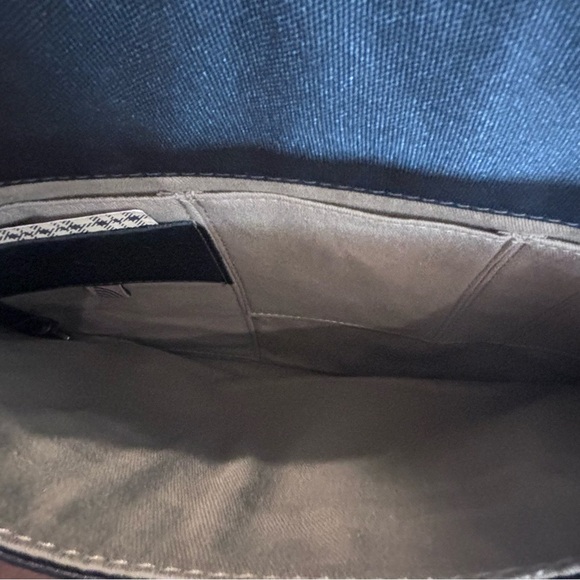 BOCONI NASHVILLE Tyler Messenger Bag RFID Leather Nylon Strap Luggage Pocket - Picture 6 of 14